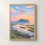 Seongsan Ilchulbong from the coast full-bleed print styled in Front oak frame - corrected opening; frame and props not included