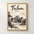 Tulum El Castillo above the Caribbean full-bleed print styled in Front oak frame - corrected opening; frame and props not included