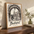 Fisherman's Bastion terrace arches full-bleed print styled in Original angled oak-console; frame and props not included