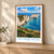 Old Harry Rocks from the headland bordered print styled in Light oak-console; frame and props not included