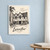 Leicester Guildhall timber facade full-bleed print styled in White frame / blue sitting room; frame and props not included
