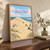 Dune du Pilat from the crest full-bleed print styled in Original angled oak-console; frame and props not included