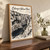 Calanque d'En-Vau from the overlook full-bleed print styled in Original angled oak-console; frame and props not included