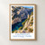 Calanque d'En-Vau from the overlook bordered print styled in Front oak frame - corrected opening; frame and props not included