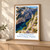 Calanque d'En-Vau from the overlook bordered print styled in Light oak-console; frame and props not included
