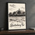 Glastonbury Tor from the levels full-bleed print styled in Black frame / charcoal wall; frame and props not included