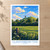 Glastonbury Tor from the levels bordered print styled in Unframed sheet - corrected A-series; frame and props not included