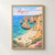 Praia da Marinha sea arches full-bleed print styled in Front oak frame - corrected opening; frame and props not included
