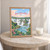 Iguacu Falls from the Brazilian walkway full-bleed print styled in Oak frame / bedside table; frame and props not included