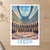 Leeds Corn Exchange curved frontage bordered print styled in Unframed sheet - corrected A-series; frame and props not included