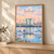 Titanic Belfast slipways facade full-bleed print styled in Light oak-console; frame and props not included