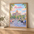 Mumbai city view full-bleed print styled in Light oak-console; frame and props not included