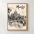 Mumbai city view full-bleed print styled in Front oak frame - corrected opening; frame and props not included