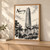 Nanning city view full-bleed print styled in Light oak-console; frame and props not included