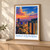 Navi Mumbai city view bordered print styled in Light oak-console; frame and props not included