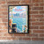 Kowloon city view full-bleed print styled in Black frame / exposed brick; frame and props not included
