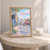 Caloocan city view full-bleed print styled in Oak frame / bedside table; frame and props not included