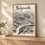 Belgrade city view full-bleed print styled in Light oak-console; frame and props not included