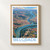Belgrade city view bordered print styled in Front oak frame - corrected opening; frame and props not included