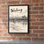Wuchang city view full-bleed print styled in Black frame / exposed brick; frame and props not included