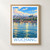 Wuchang city view bordered print styled in Front oak frame - corrected opening; frame and props not included