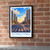Dongying city view bordered print styled in Black frame / exposed brick; frame and props not included