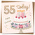 55th Birthday Card - Cake, Candles and Cherries Design - 145mm x 145mm Square - Cute Happy Birthday Card - For Him or Her, Includes Kraft Envelope