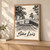São Luís city view full-bleed print styled in Light oak-console; frame and props not included