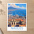 Naples city view bordered print styled in Unframed sheet - corrected A-series; frame and props not included