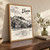 Lhasa city view full-bleed print styled in Original angled oak-console; frame and props not included