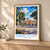 Pasig City city view bordered print styled in Light oak-console; frame and props not included