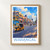 Warangal city view bordered print styled in Front oak frame - corrected opening; frame and props not included