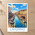 Livorno city view bordered print styled in Unframed sheet - corrected A-series; frame and props not included