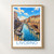 Livorno city view bordered print styled in Front oak frame - corrected opening; frame and props not included
