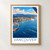 Vancouver city view bordered print styled in Front oak frame - corrected opening; frame and props not included