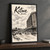 Kitwe city view full-bleed print styled in Black frame / charcoal wall; frame and props not included