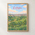 Contagem city view full-bleed print styled in Front oak frame - corrected opening; frame and props not included