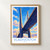 Vladivostok city view bordered print styled in Front oak frame - corrected opening; frame and props not included