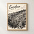 Carrefour city view full-bleed print styled in Front oak frame - corrected opening; frame and props not included