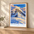 Nevado del Huila bordered print styled in Light oak-console; frame and props not included