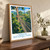Kakum National Park bordered print styled in Original angled oak-console; frame and props not included