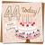 44th Birthday Card - 145mm x 145mm - '44 Today! Happy Birthday' Cake and Candles Square Design - Age 44 Card for Adults, Includes Kraft Envelope