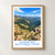 Shebenik National Park bordered print styled in Front oak frame - corrected opening; frame and props not included