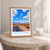 Mojave Desert bordered print styled in Oak frame / bedside table; frame and props not included