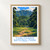 Corcovado National Park bordered print styled in Front oak frame - corrected opening; frame and props not included