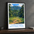Corcovado National Park bordered print styled in Black frame / charcoal wall; frame and props not included