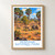 Pendjari National Park bordered print styled in Front oak frame - corrected opening; frame and props not included