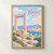 Naxos full-bleed print styled in Front oak frame - corrected opening; frame and props not included