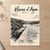 Hierve el Agua full-bleed print styled in Unframed sheet - corrected A-series; frame and props not included