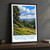 Bale Mountains National Park bordered print styled in Black frame / charcoal wall; frame and props not included